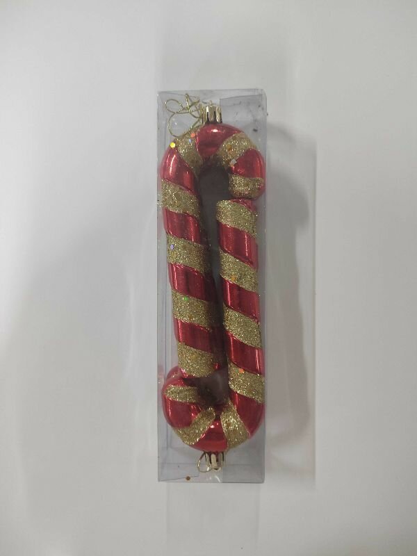 ENG136- 2'Lİ ŞEKER BASTON KIRMIZI GOLD