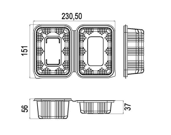 L-061-17 17 GR EKSTRA LİMERA SIZDIRMAZ PEYNİR KABI